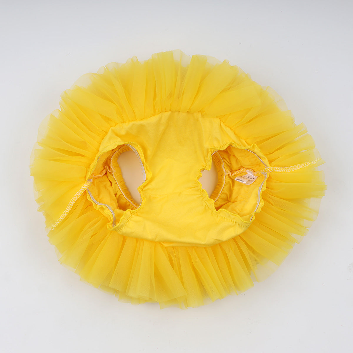 Baby Girls Super Soft Fluffy Yellow Tutu Skirt and Headband Set with Diaper Cover