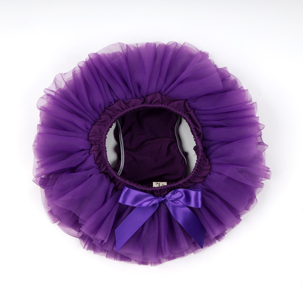 Baby Girls Super Soft Fluffy Purple Tutu Skirt and Headband Set with Diaper Cover