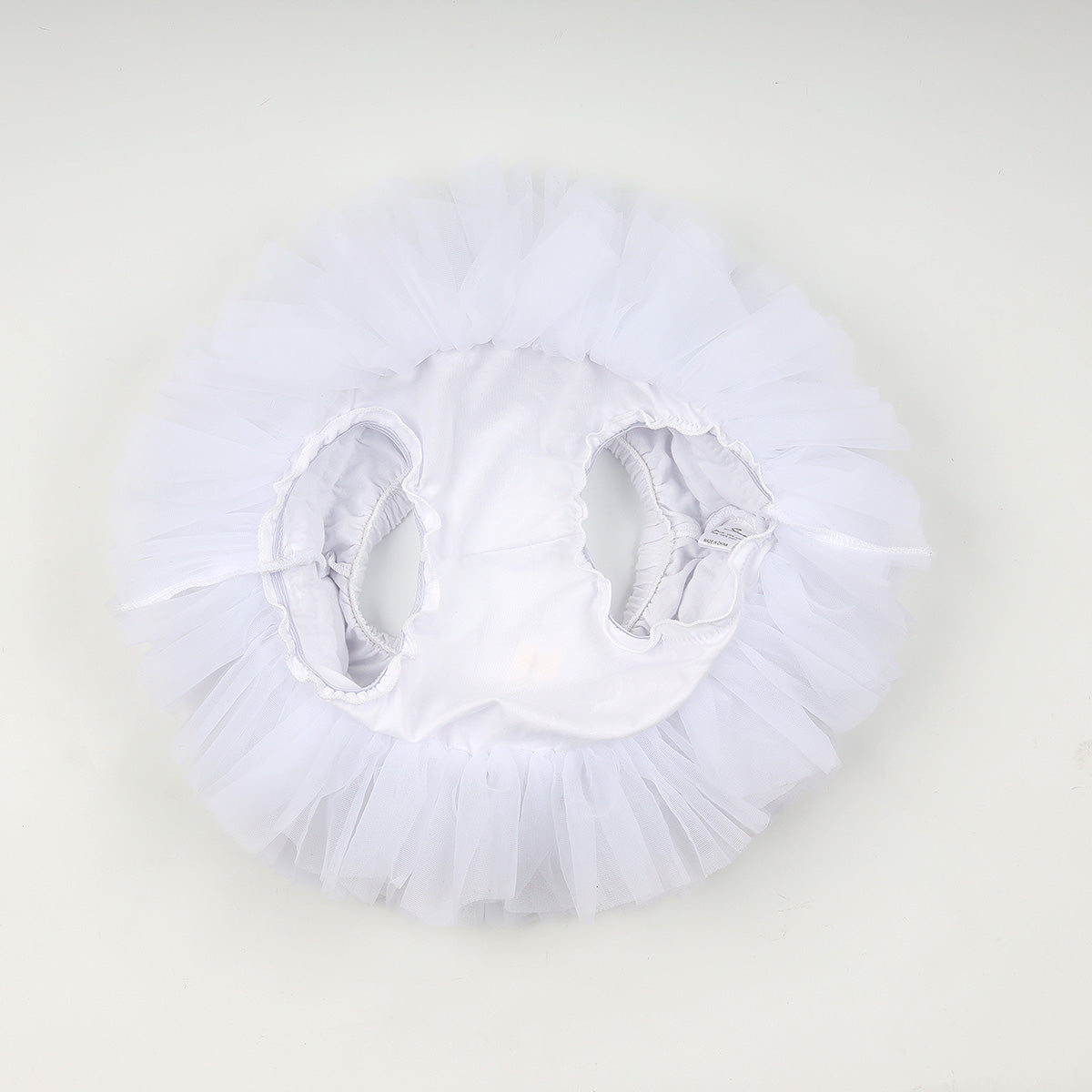 Baby Girls Super Soft Fluffy White Tutu Skirt and Headband Set with Diaper Cover