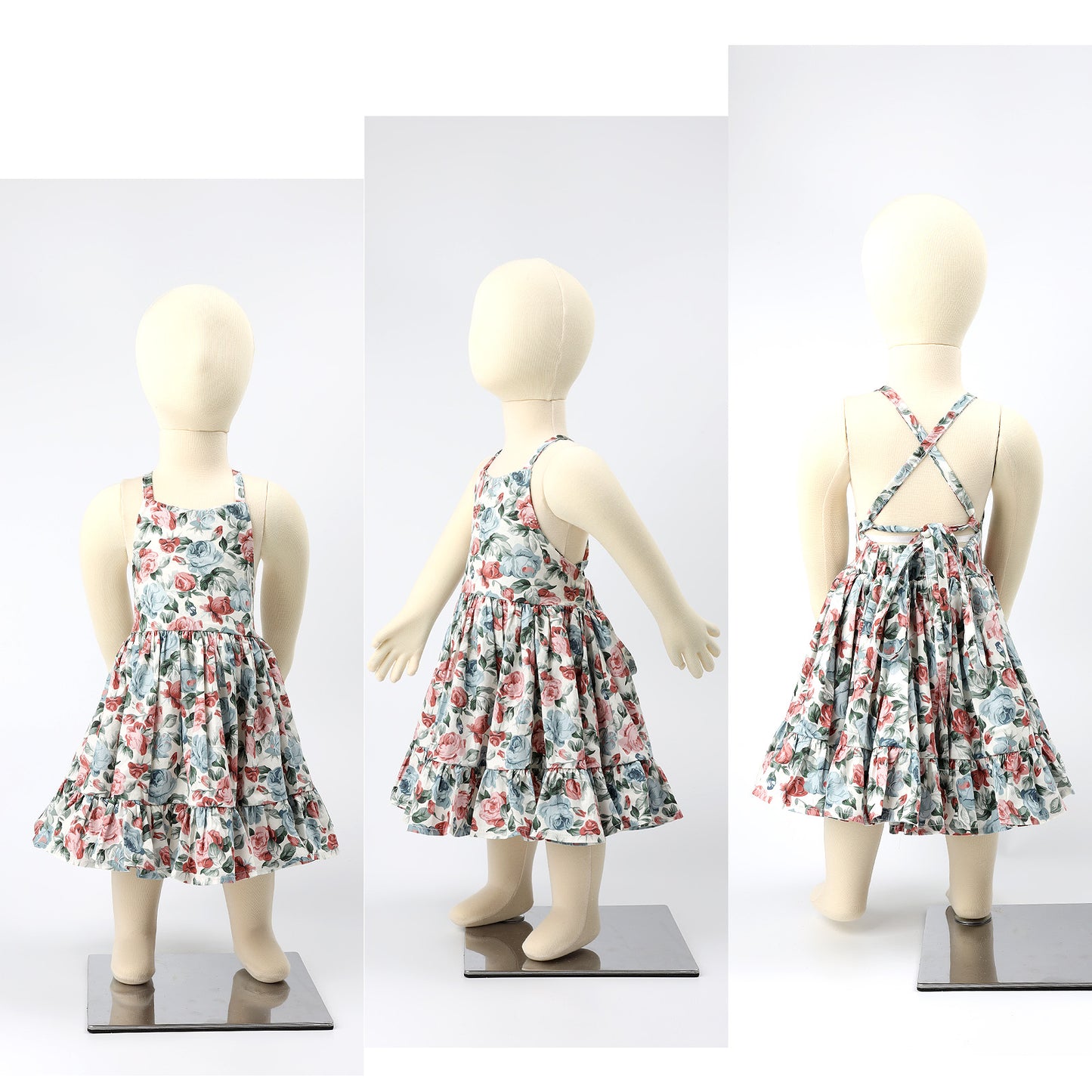Little Toddler Girls Cotton Vintage Floral Dress