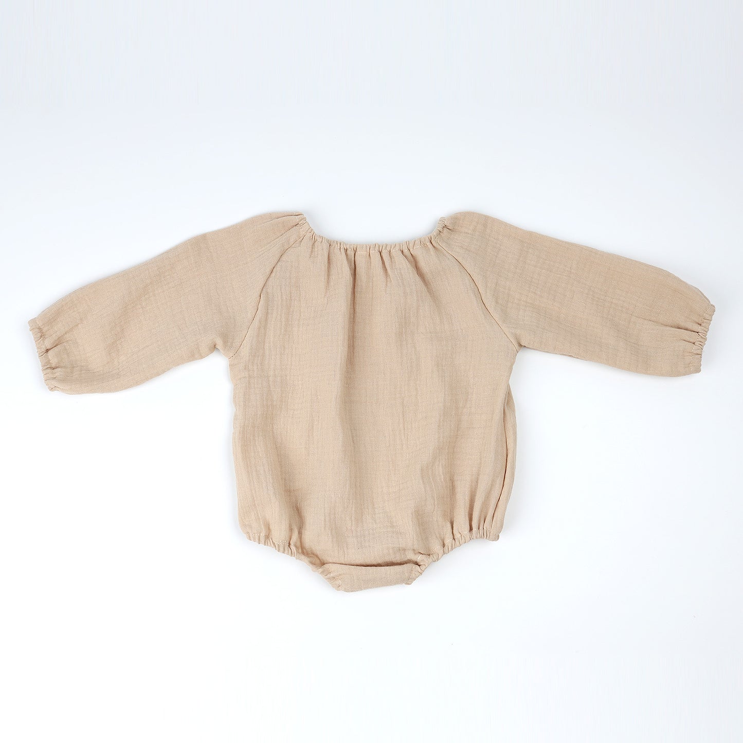 Baby Girls' Soft Cotton Gauze Long-sleeve Bodysuits