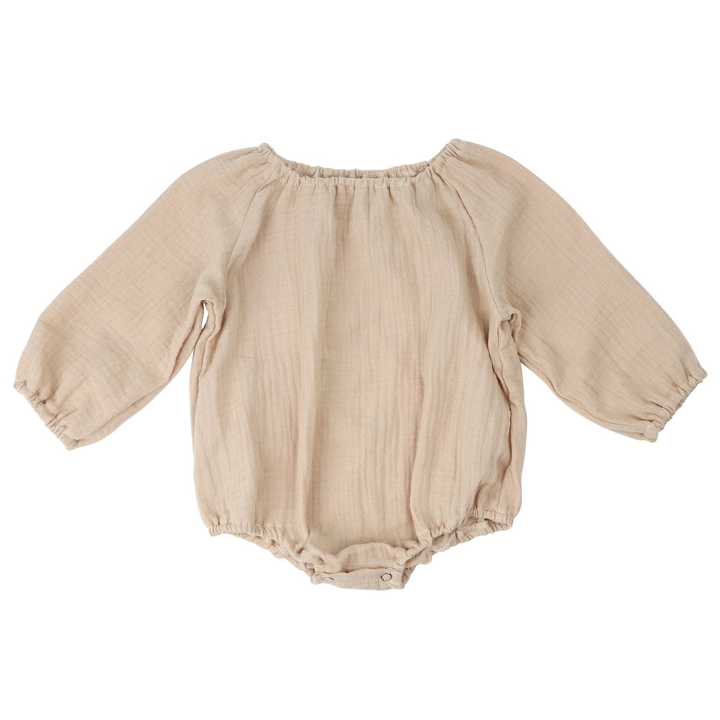 Baby Girls' Soft Cotton Gauze Long-sleeve Bodysuits