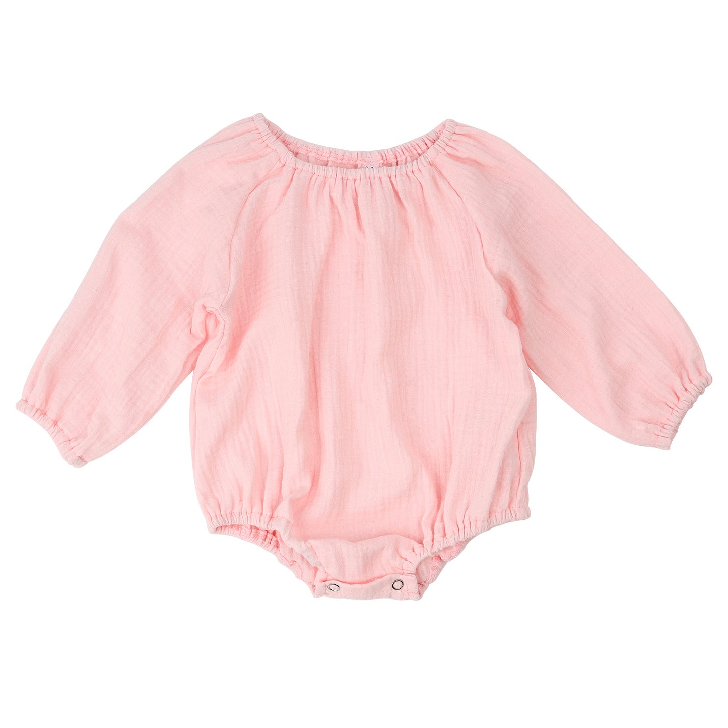 Baby Girls' Soft Cotton Gauze Long-sleeve Bodysuits