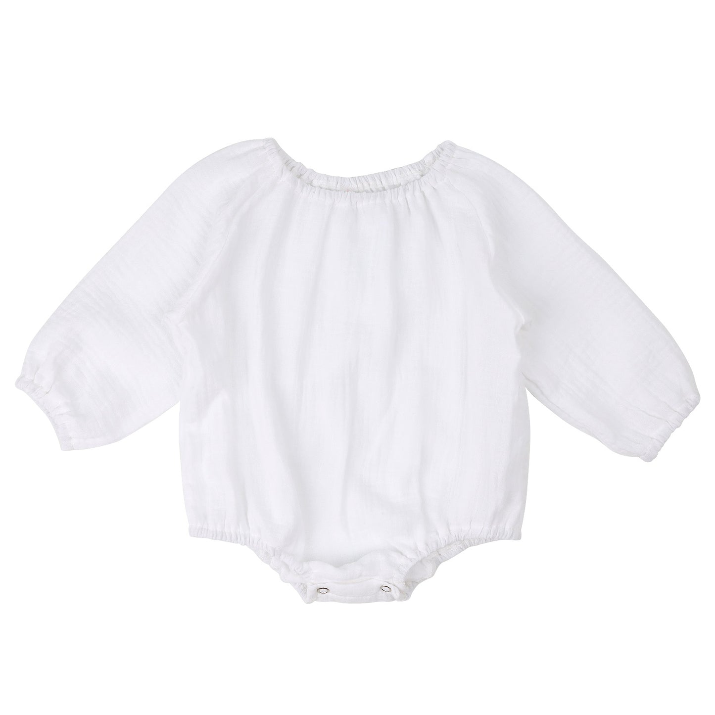 Baby Girls' Soft Cotton Gauze Long-sleeve Bodysuits