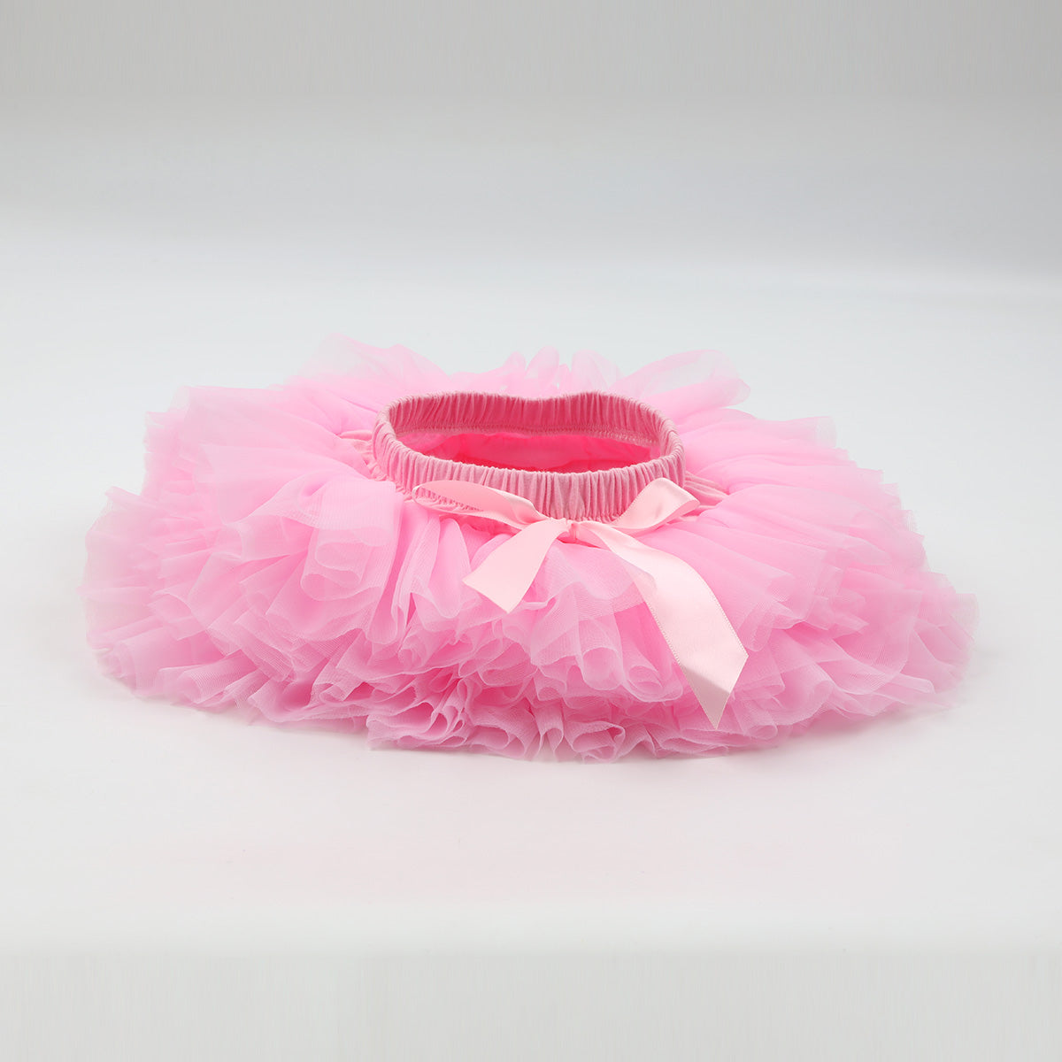 Baby Girls Super Soft Fluffy Pink Tutu Skirt and Headband Set with Diaper Cover