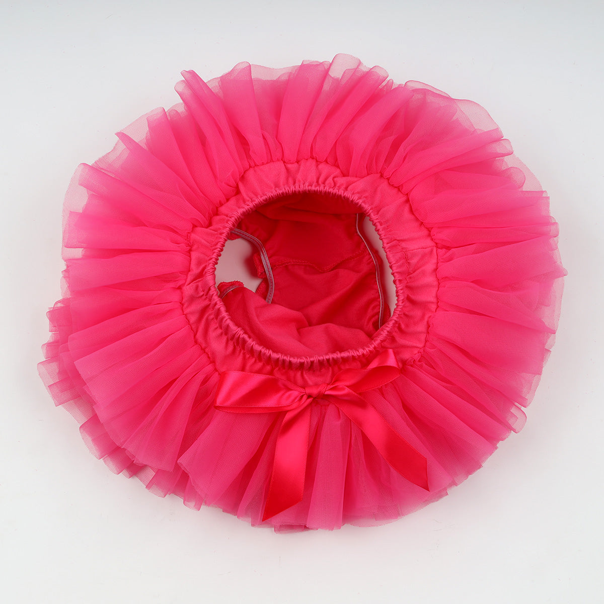 Baby Girls Super Soft Fluffy Hot Pink Tutu Skirt and Headband Set with Diaper Cover