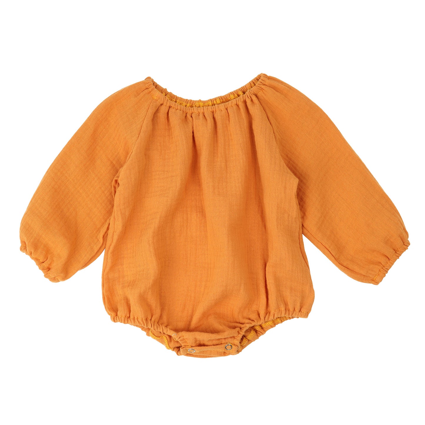 Baby Girls' Soft Cotton Gauze Long-sleeve Bodysuits